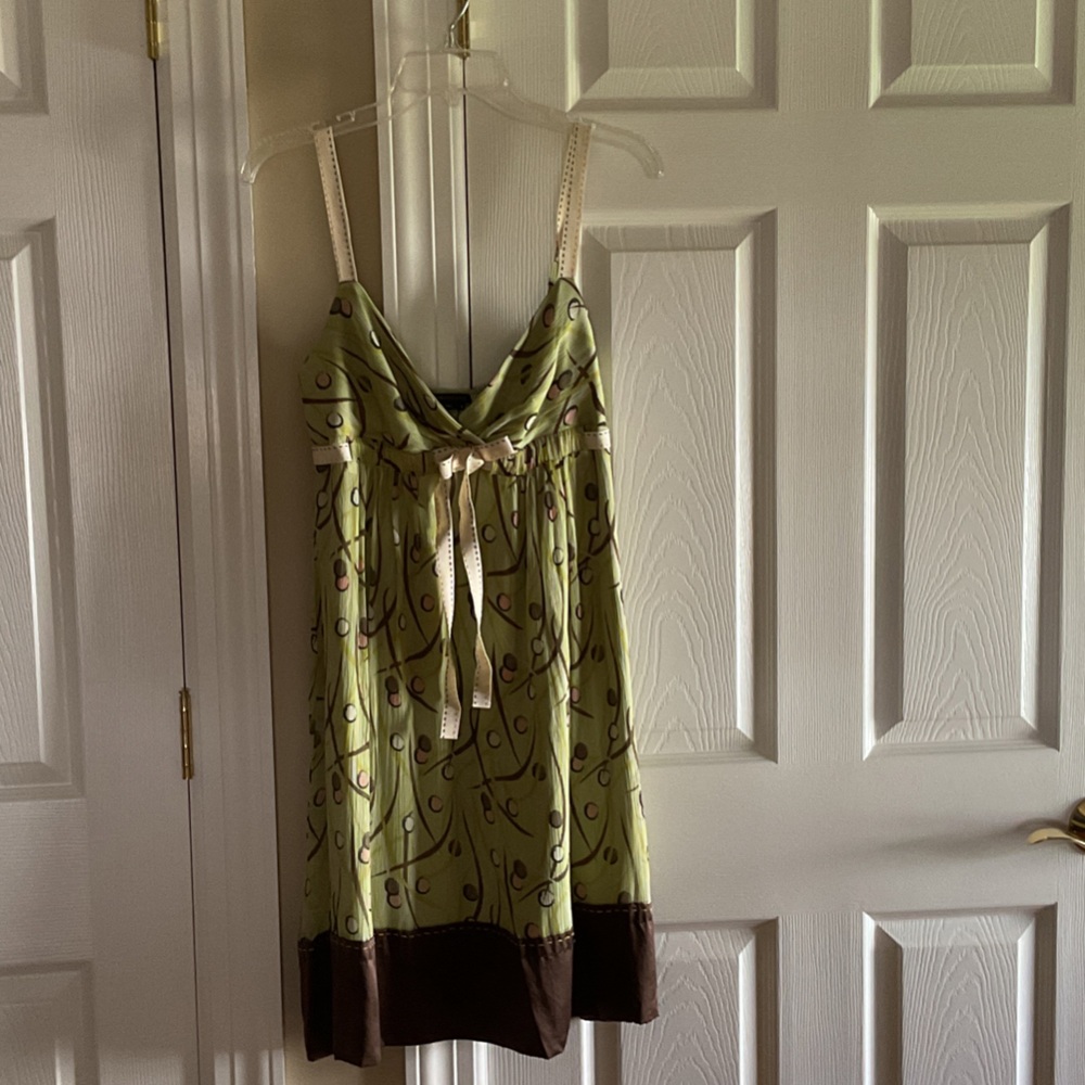 BCBGMaxAzria Green and Brown Dress